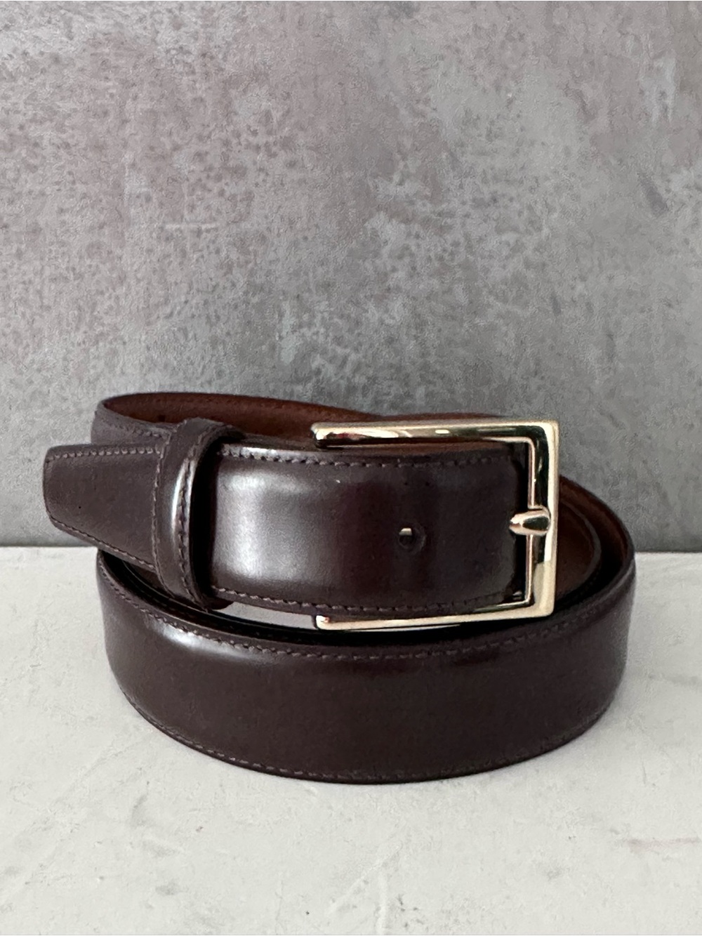 Brooks Brothers ITALY Men's Brown Leather Classic Size 38 - Picture 3 of 9
